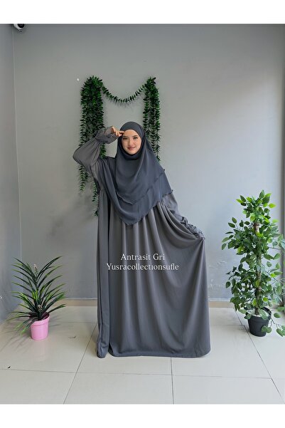 Yüsra Collection Erva Abaya and Short Sufle Set of 2