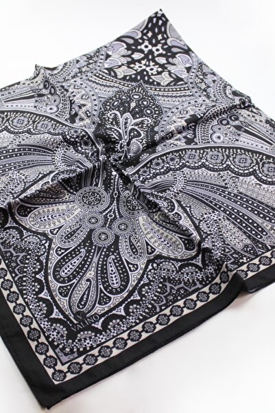 Valino 120X120 Ethnic Vintage Patterned Oversized Scarf Cotton Scarf Oversize...
