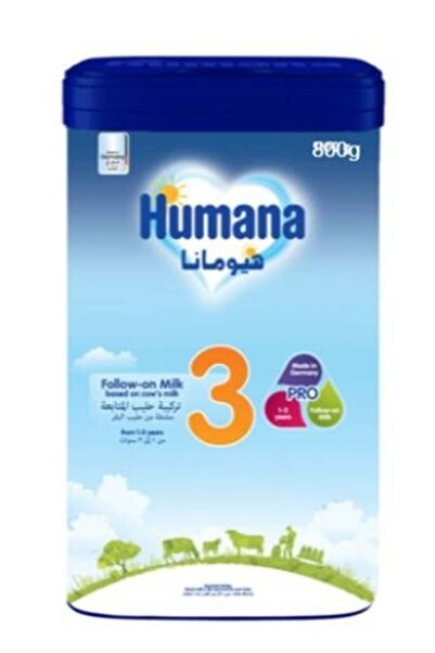 Humana حليب أطفال 3 للأعمار من 1 إلى 3 سنوات، 800 جرام