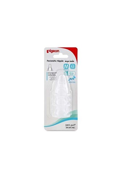 Pigeon Flexible Silicone Nipple Medium Flow +4, 5 months