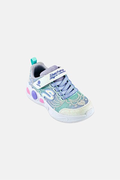 SKECHERS Kids Girl Lights Princess Wishes Velcro Closure Shoes, Multicolor