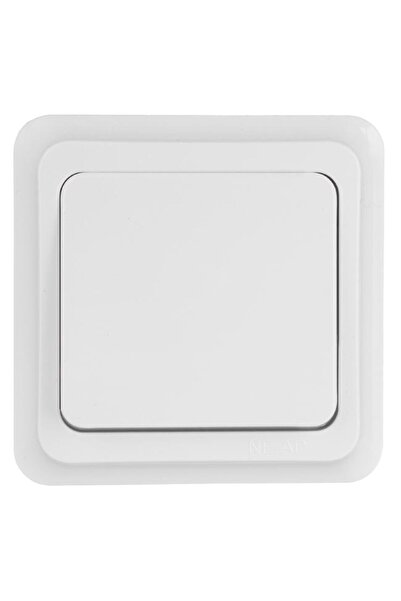 BAMI NETWORK Intrerupator perete alb minimalist 8x8cm spatii moderne