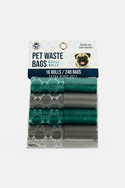 Brooklyn Pet Gear 16 Pieces Rolls Pet Waste Bags, Multicolor