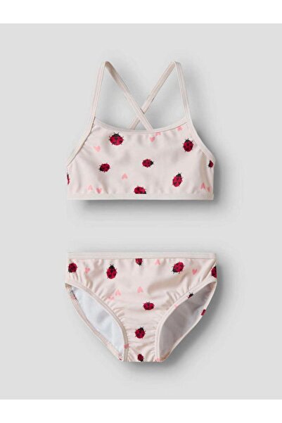 Name it Σετ μαγιό μπικίνι κορίτσι "Ladybugs" ροζ