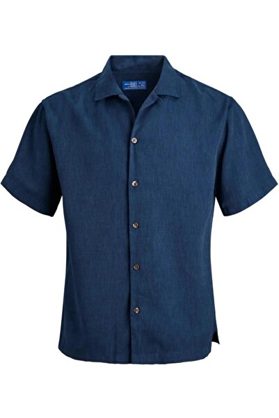 Jack & Jones Πουκάμισο ανδρικό κοντομάνικο Premium 12291048 "Blurico" μπλε