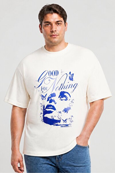Good For Nothing Men Crew Neck Short Sleeve Graphic Print T-Shirt, White