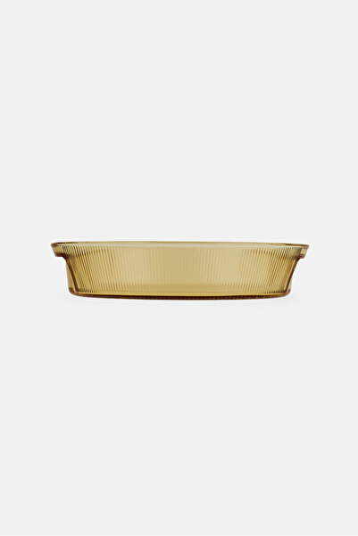 Sharp Chef Glass Serve N Store Oval Bakeware, Crystal Brown