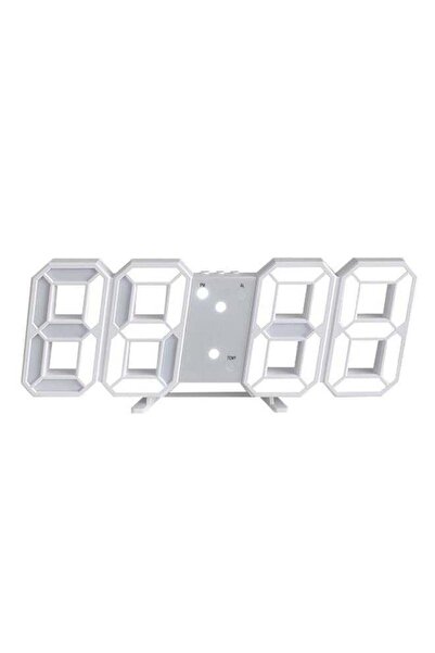 Yongsheng ساعة حائط رقمية LED متعددة الوظائف مع عرض الوقت 12/24 ساعة ومنبه، ب...
