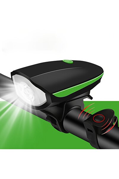 STARSTAR Black bicycle headlight with USB LED and speaker, suitable for mount...