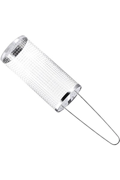 STARSTAR Rolling grill basket - stainless steel - for barbecue and camping - ...