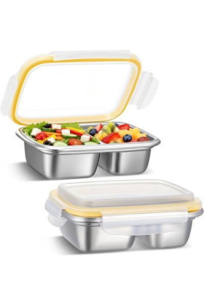 STARSTAR 550ml Double-Layer Stainless Steel Bento Lunch Box with Sealing Lid ...