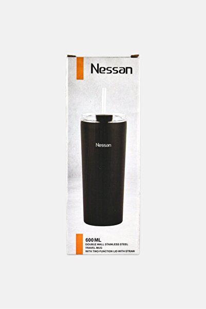 Nessan Insulated Stainless Steel Travel Mug 600ml, Pink