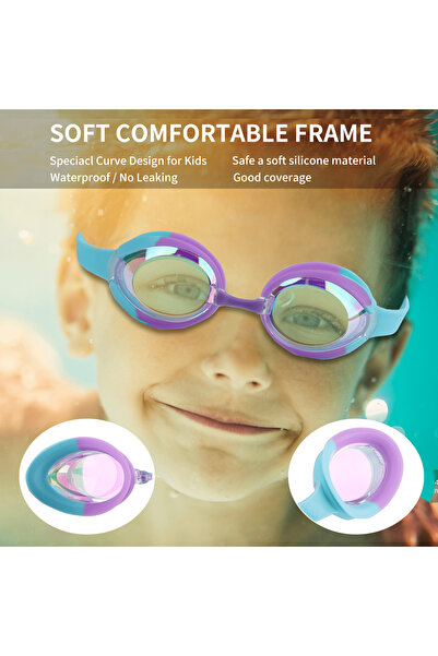 STARSTAR Children's swimming goggles, ages 3-15, various styles, 2 pairs per ...