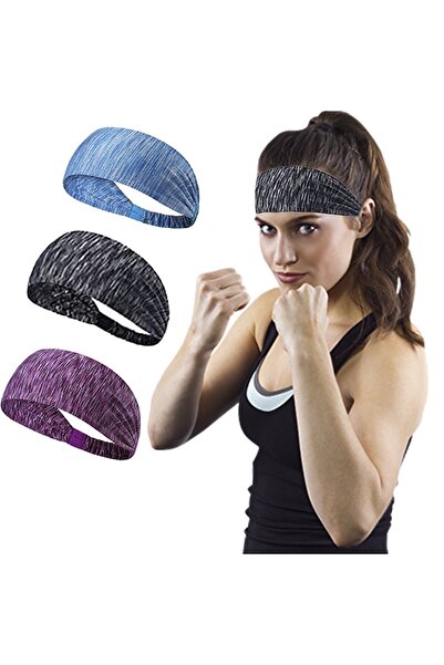 STARSTAR Three-color stretch polyester sports headband, unisex.