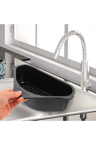 STARSTAR Black sink drain strainer, suitable for dishwashers and kitchen sinks.