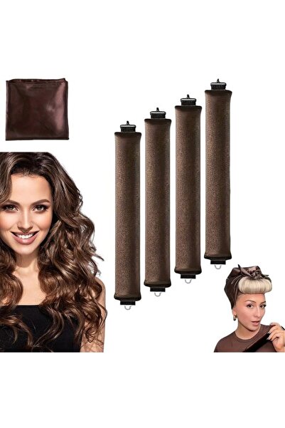 STARSTAR 4-Pack Heatless Hair Curlers Set with Microfiber Drying Towel, Overn...