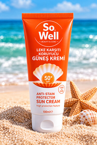 AL&ES kozmetik So Well SPF 50+ Leke Karşıtı Güneş Kremi 100 ml UVA & UVB Koru...