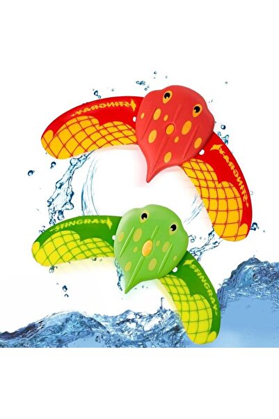 STARSTAR 2pc Red & Green Fish Underwater Glider Pool Toys, Diving Rings for C...
