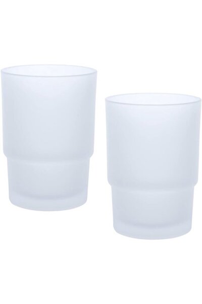 STARSTAR 2-piece glass toothbrush cup set, children's teeth cup, wall-mounted...