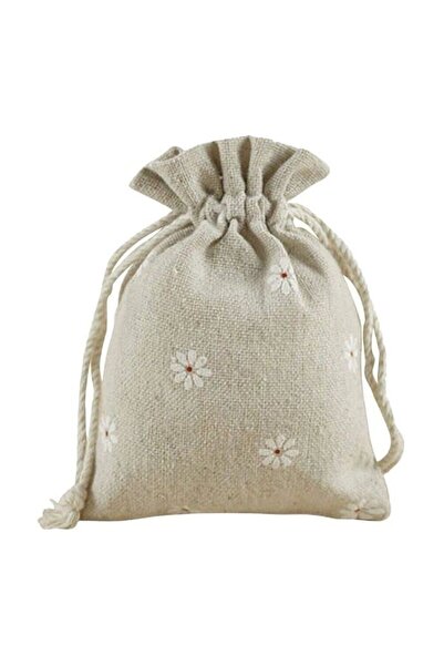 STARSTAR A set of 20 linen/jute bags with drawstring, measuring 13*18 cm.