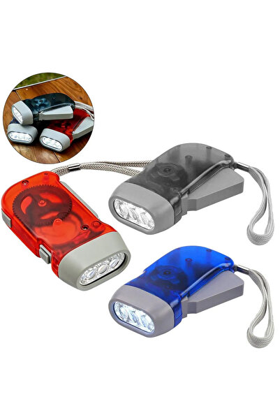 STARSTAR 3-pack Hand-cranked LED Flashlights – Self-powered flashlights, rech...