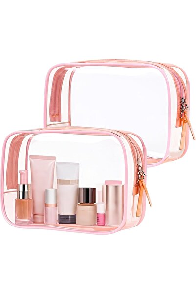 STARSTAR 2-Piece Travel Toiletry Bag, TSA Certified, Transparent Makeup Bag, ...