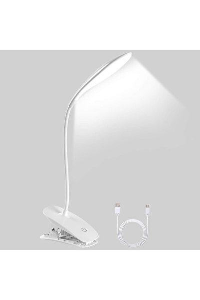 STARSTAR LED clip-on bedside lamp, USB reading light - white