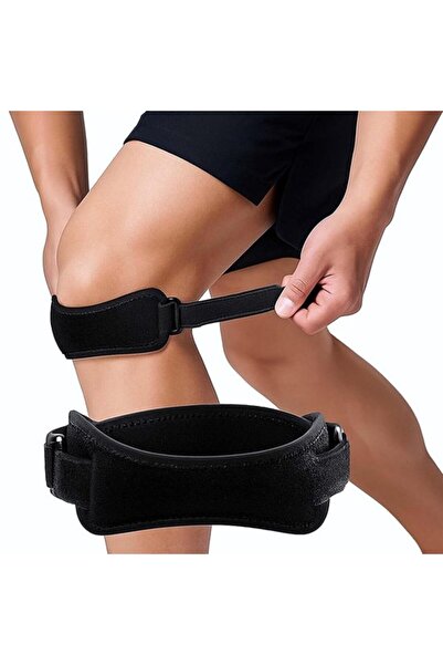 STARSTAR 2 Pcs Elastic Knee Brace with Adjustable Patellar Tendon Bandage - K...