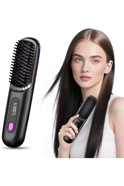 STARSTAR Hair straightener, ceramic heated negative ion electric comb, cordle...
