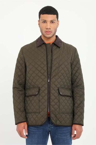 Dufy Erkek Slim Fit Haki Mont