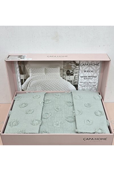 Çapa Home Hayal Neft Rengi Bohem Sakallı Orginal Şönil Çift Kişilik Yatak Örtüsü