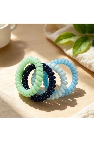 idei Set cu 4 bucăți elastice spiralate de păr 5,5 cm, elasticitate bună, nu ...