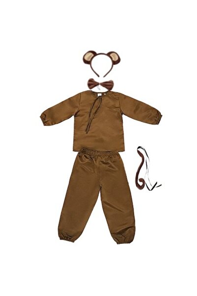 Funny Party Team Costum de maimuță pentru copii – Set bluză și pantaloni maro...