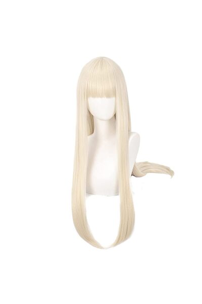 STARSTAR Anime-style wig with long, straight, corn-yellow hair, perfect for a...