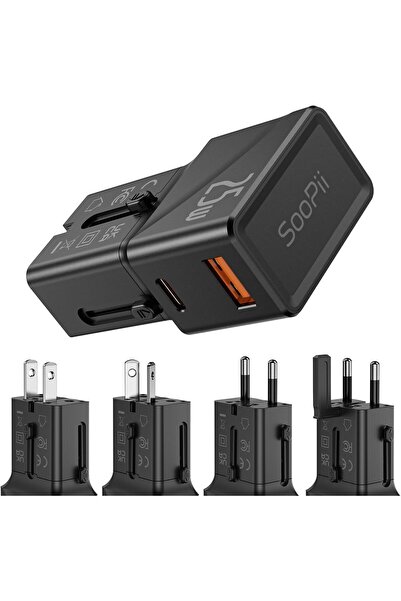 SooPii Gan USB C Charger 25W, 2 Port PD PPS QC Universal Travel Adapter, All-...
