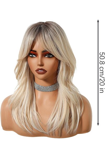STARSTAR Women's blonde wig, natural hair texture - long wavy blonde wig | 20...