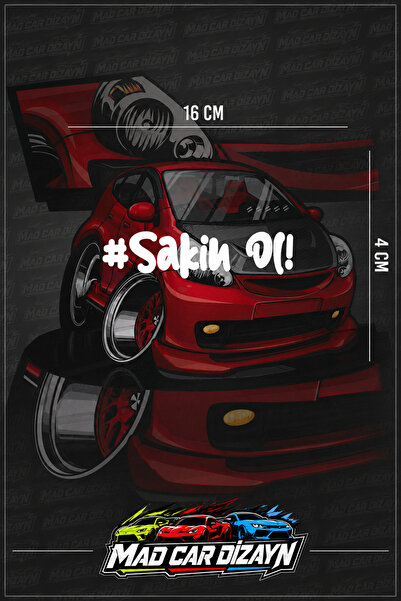 Sakin Ol Sticker - Siyah- Araba-Motosiklet Etiket Sticker