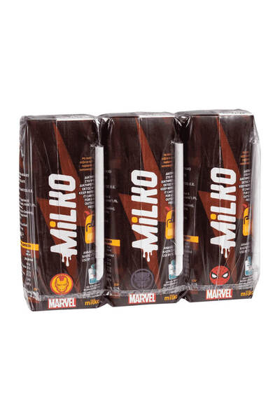 Delta MILKO Γάλα με Σοκολάτα 3x250ml