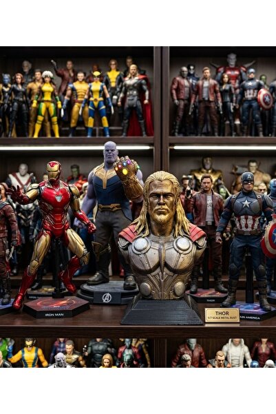 kt kuzey tacı Thor Koleksiyonluk Metal Büst Ağır Hizmet Tipi Dekoratif Savaşç...