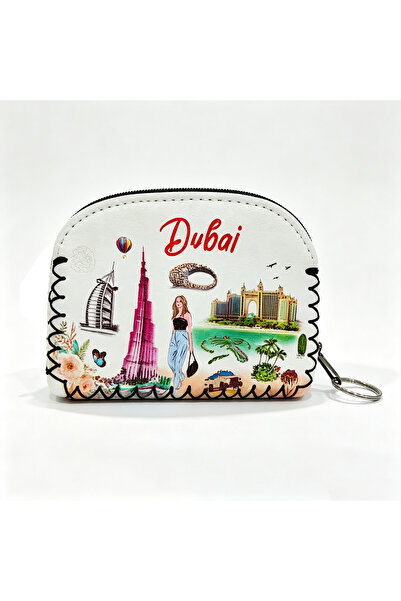 ARIANA Dubai Tourist Scenery Compact Coin Purse, Lightweight Zippered Keychai...