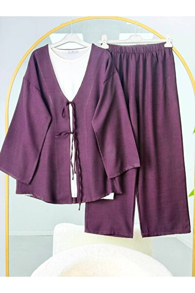 VOLT CLOTHİNG Σετ Κιμονό με Λεπτομέρεια Δεσίματος