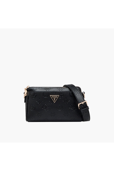 Guess Cresidia II Monogram Embossed Crossbody Bag with Adjustable Strap
