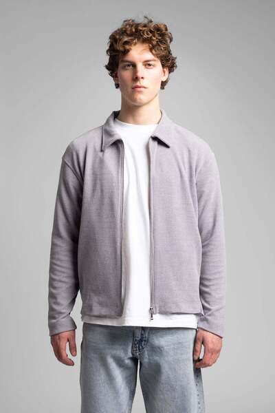 Catch Fermuarlı Fitilli Sweatshirt
