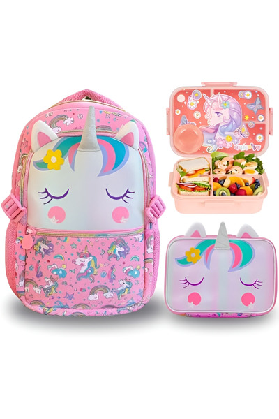 Ominii 3PCS Children School Bags Set – Cute kids Backpack, Large Capacity Wat...