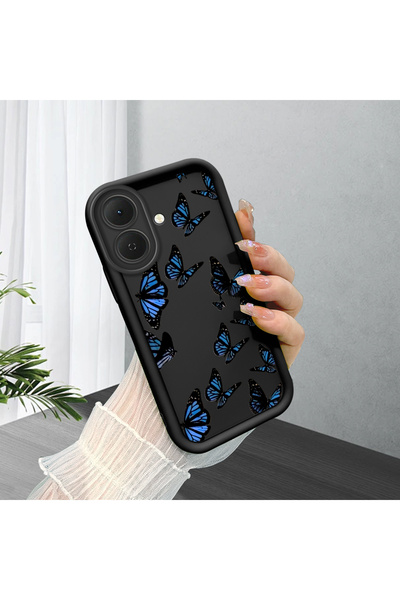CHICASELUX Tecno Spark Go 2 Compatible Blue Butterfly Pattern Matte Silicone ...