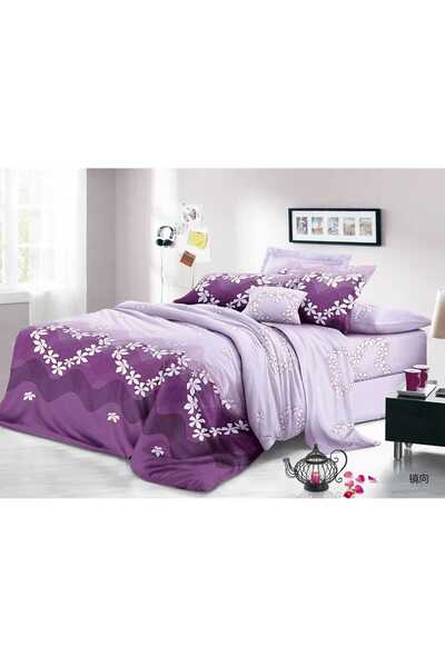 By Rozane Lenjerie pat 4 piese finet cod H801 – model mov floral elegant, făr...
