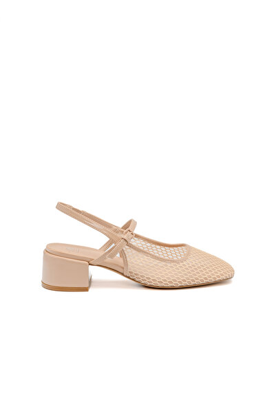 BATA Pointed Slingback Block‑Heel Shoes