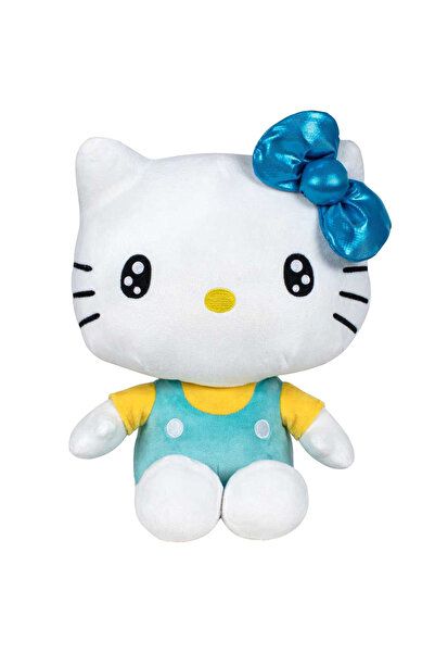 OEM Jucarie din plus Hello Kitty cu salopeta vernil, Editie aniversara, 22 cm