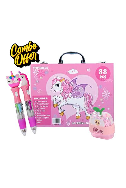 Generic MEGA COMBO | 1PC 88PC ART SET, 1PC SHARPENER & 2PC PEN |Unicorn Multi...