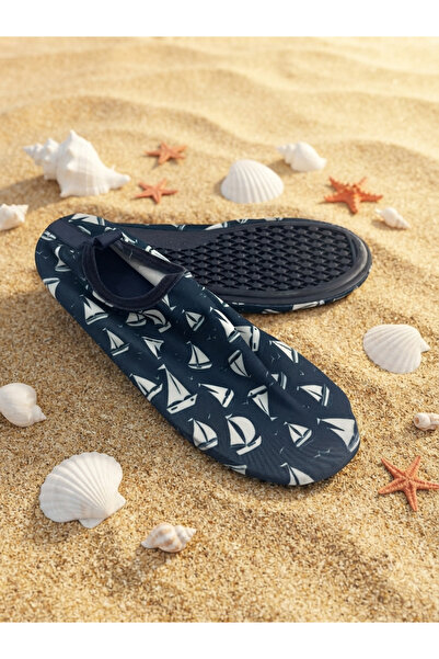 Genç Deniz ve Havuz Ayakkabısı Kaydırmaz Aqua Shoes Hızlı Kuruyan Plaj Su Ayakkabısı Desenli